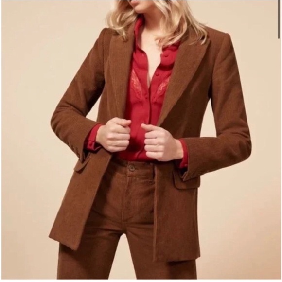 Reformation Dillon corduroy brown pant sz 27 - Picture 2 of 8